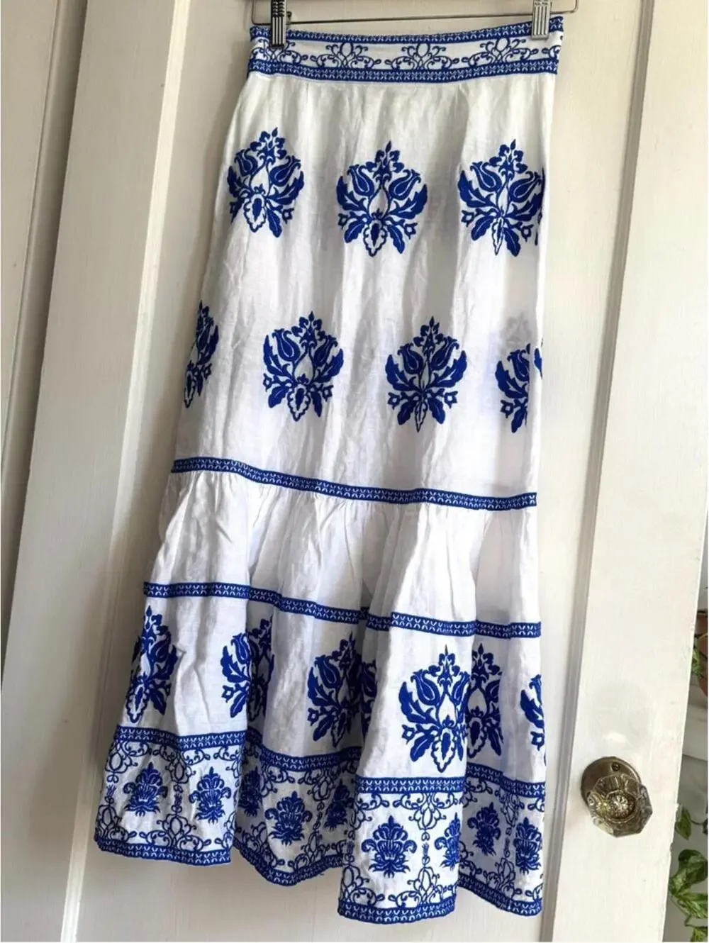 Zara embroidered midi